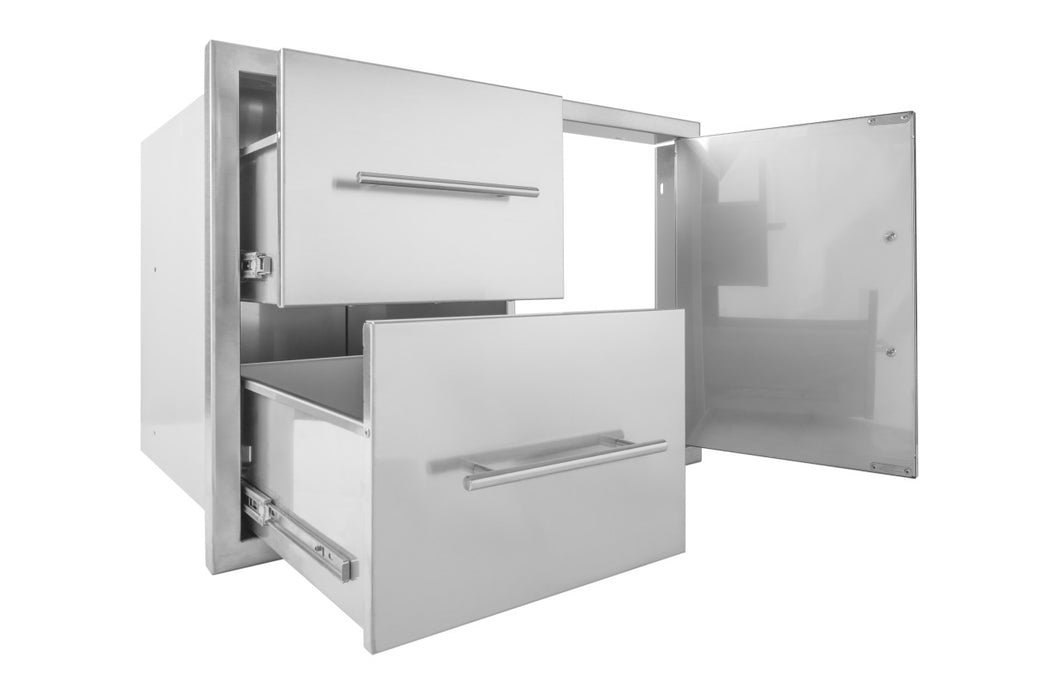 All Pro Premium Double Drawer & Door Storage Combo