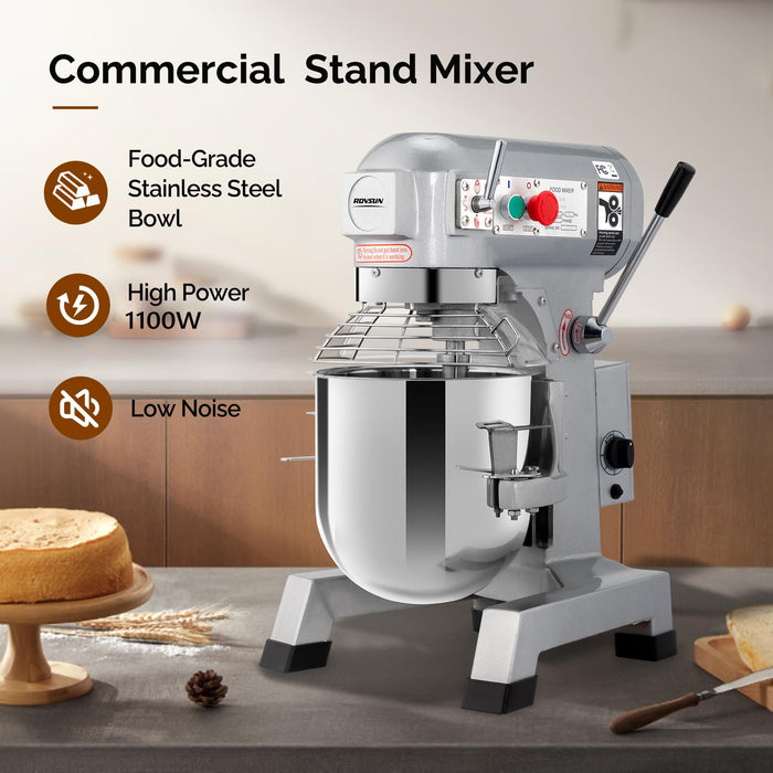 ROVSUN 30 QT 550W 110V Commerical Stand Mixer with 3 Speed