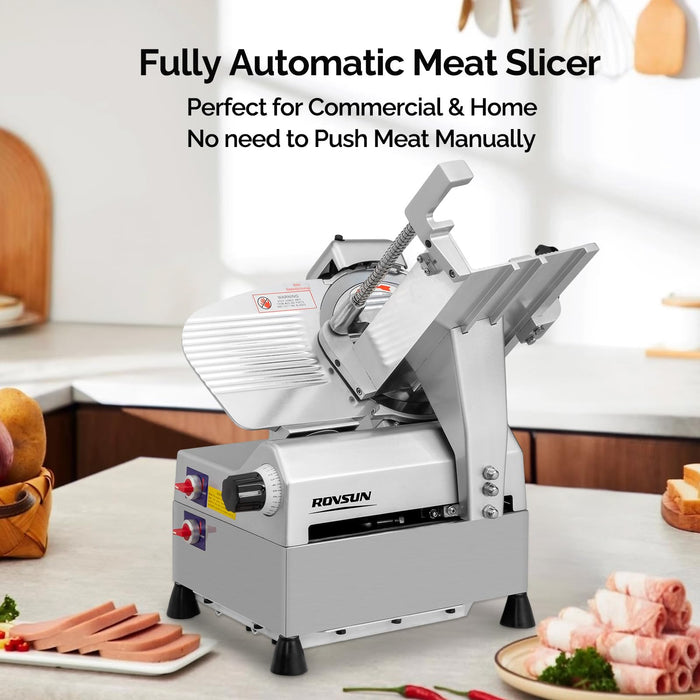 ROVSUN 540W 110V Fully Automatic Commercial Meat Slicer with 10" Blade