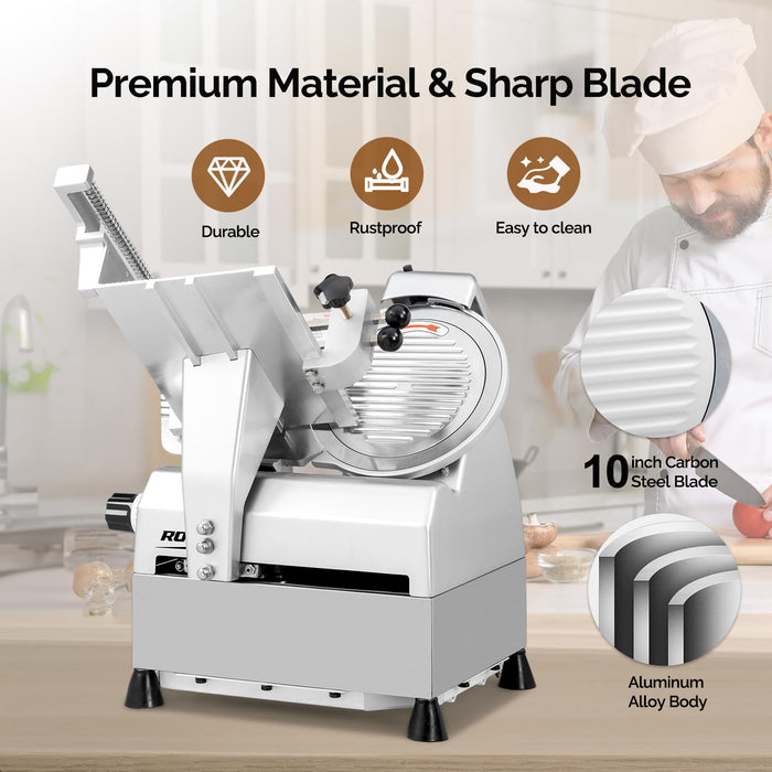 ROVSUN 540W 110V Fully Automatic Commercial Meat Slicer with 10" Blade
