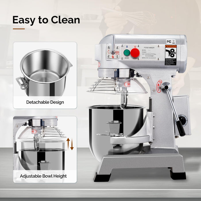 ROVSUN 30 QT 550W 110V Commerical Stand Mixer with 3 Speed