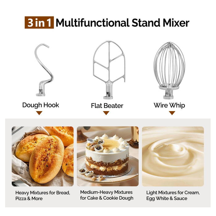 ROVSUN 10 QT 550W 110V Commerical Stand Mixer with 3 Speed